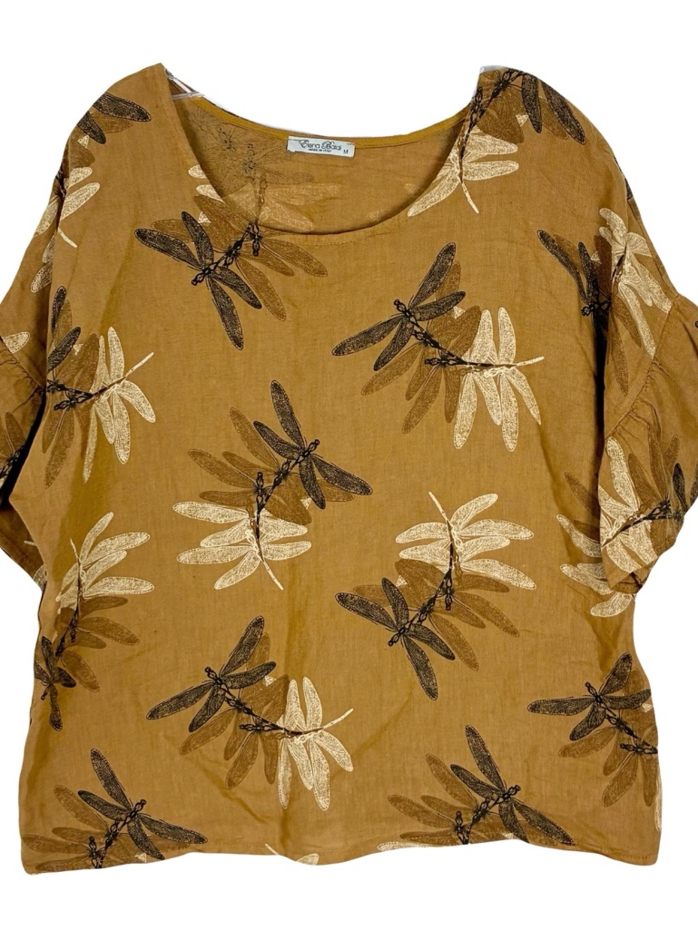 Elena Baldi Blouse Medium Linen Dragonflies